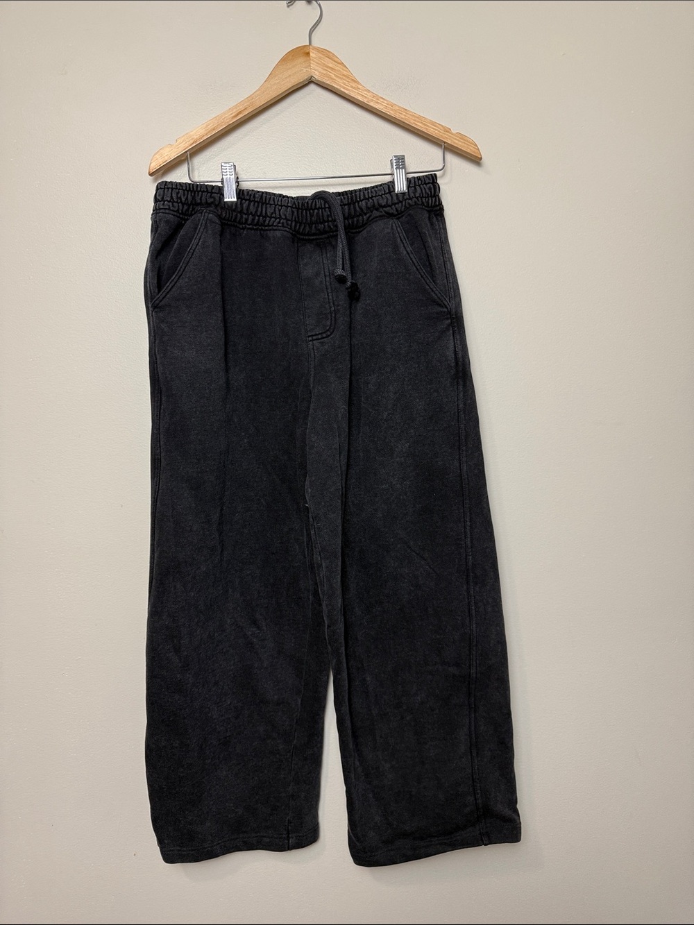 Zara Men's Classic Black Fleece Jogger Pants size M